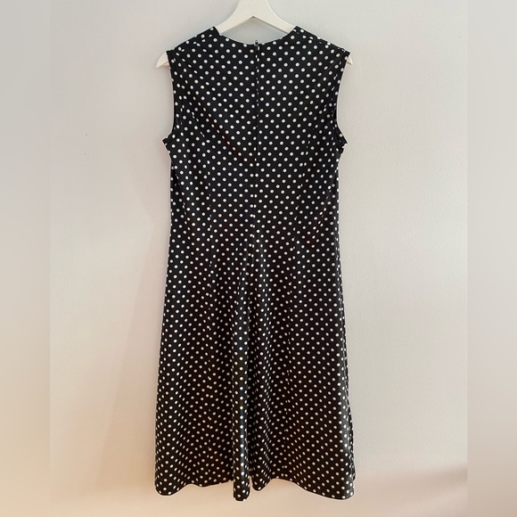 Vintage Black and White Polka Dot Dress + Blouse Set - Picture 4 of 7